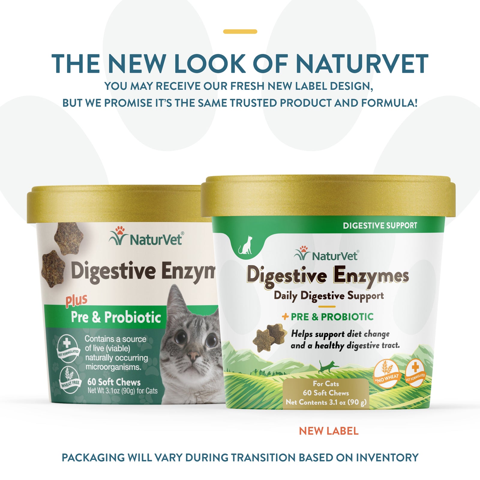 NaturVet Digestive Enzymes for Cats 60-ct