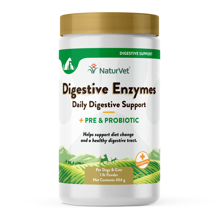 NaturVet Digestive Enzymes Plus Probiotic Powder