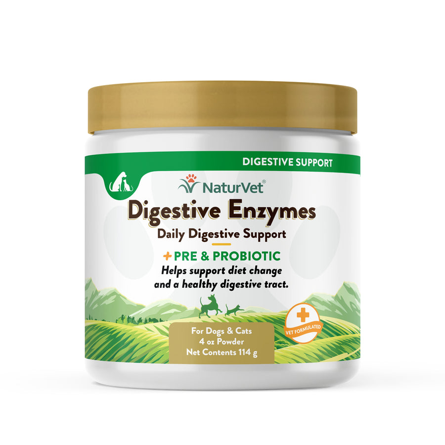 NaturVet Digestive Enzymes Plus Probiotic Powder