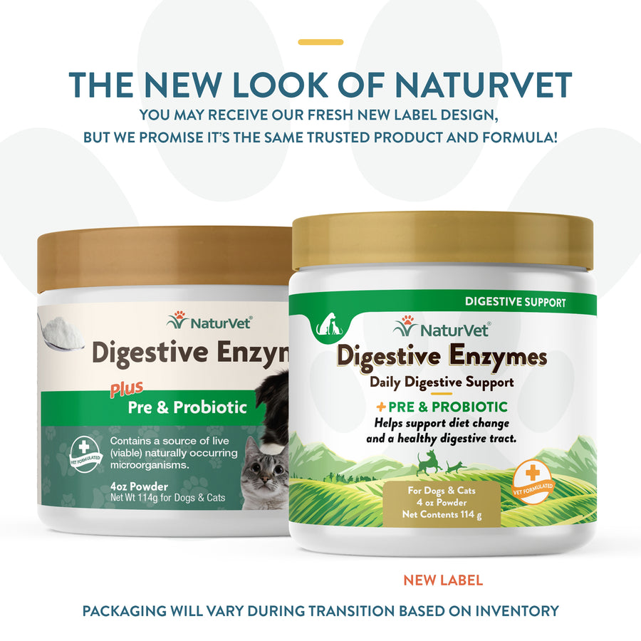 NaturVet Digestive Enzymes Plus Probiotic Powder