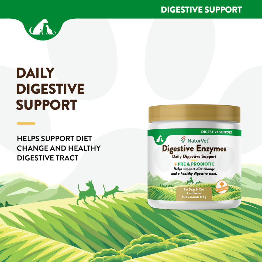 NaturVet Digestive Enzymes Plus Probiotic Powder