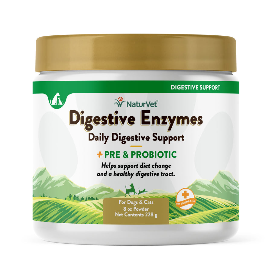 NaturVet Digestive Enzymes Plus Probiotic Powder