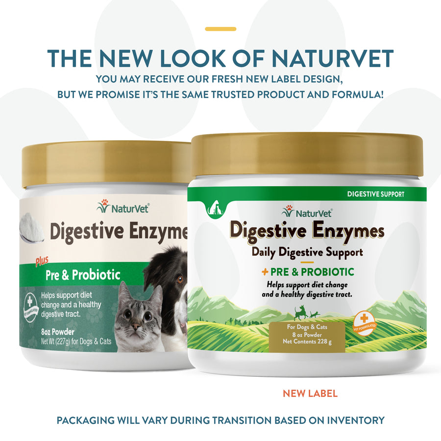 NaturVet Digestive Enzymes Plus Probiotic Powder