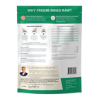 Back pouch of Dr. Marty Nature's Blend Essential Wellness Premium Origin Freeze-Dried Dog Food 16oz