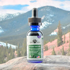 Front bottle of Earth Buddy Allergy & Immune Support Mushroom & Elderberry Blend Tincture 30ml