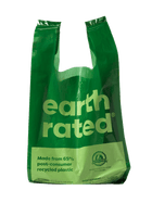 Earth Rated Poop bag with handle product image. looks like a traditional grocery bag.