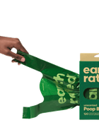Earth Rated Poop bag with handle product image being pulled out the side of the box.