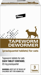Front View of Elanco Tapeworm Dewormer for Cats