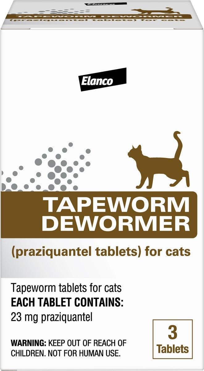 Front View of Elanco Tapeworm Dewormer for Cats