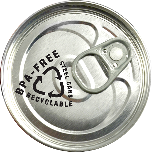 Evanger's Classic Recipe Grain Free Goin FIshin Dinner Canned Cat Food highlighting the easy-open tab feature