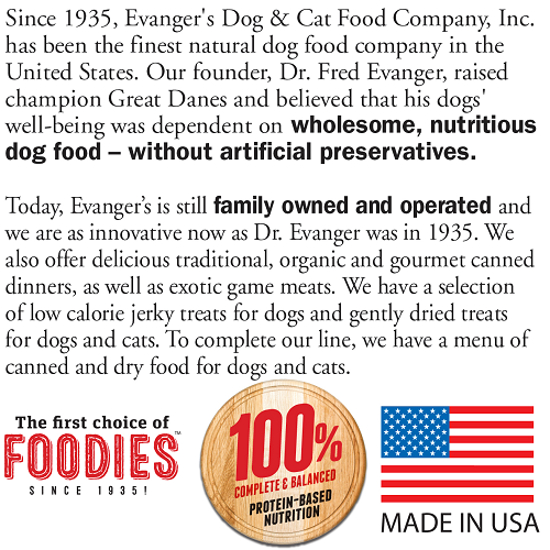 Founding Story of Evanger's Classic Recipe Grain Free Goin FIshin Dinner Canned Cat Food
