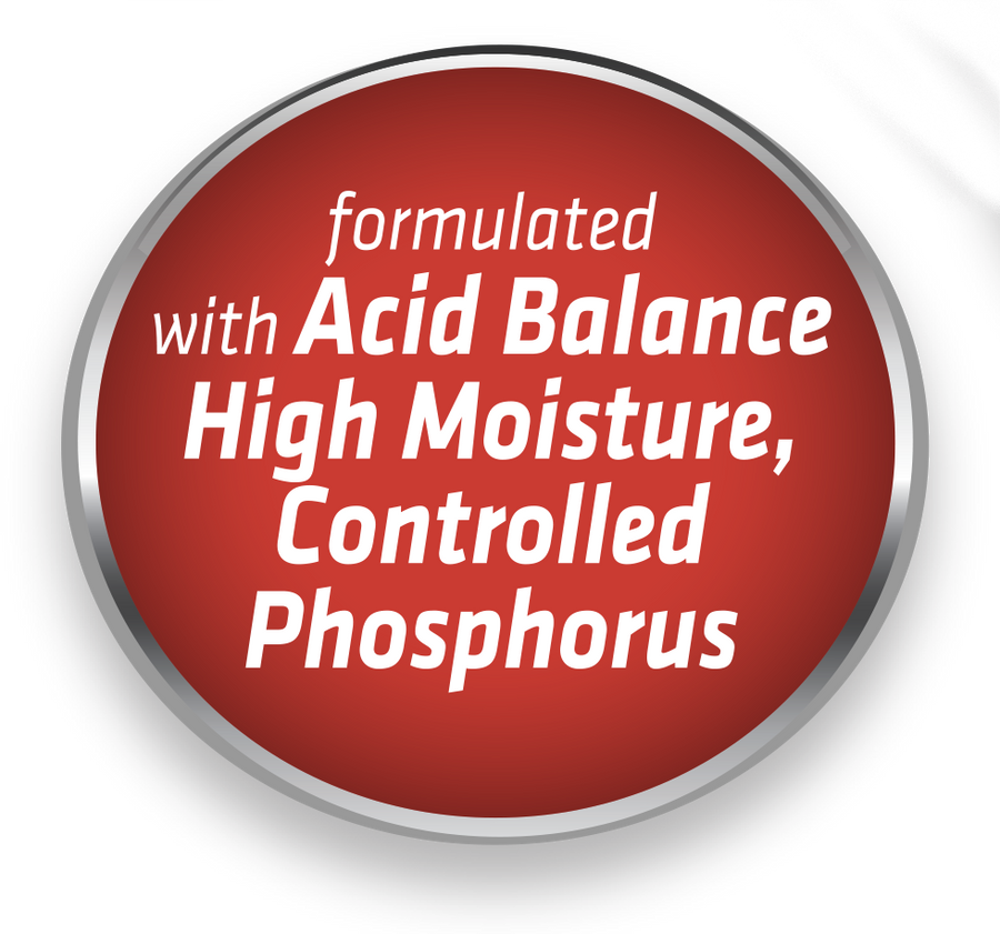 Evanger's EVX formula: Acid Balance, High Moisture, and Controlled Phosphorus for cat dietary health.