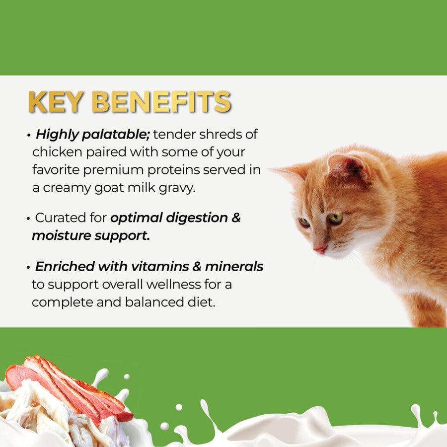 Fussie Cat Chicken with Duck Formula in Goat Milk Gravy Canned Cat Food