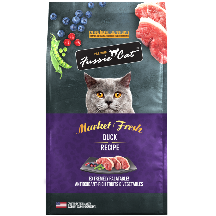 Fussie Cat Market Fresh Grain Free Duck Recipe Dry Cat Food