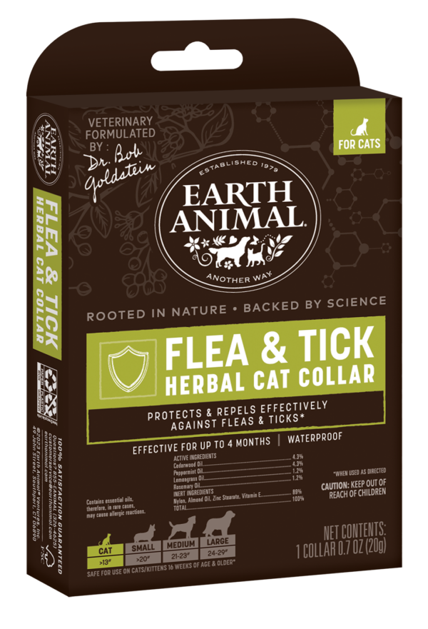 Earth Animal Flea & Tick Herbal Collar For Cats