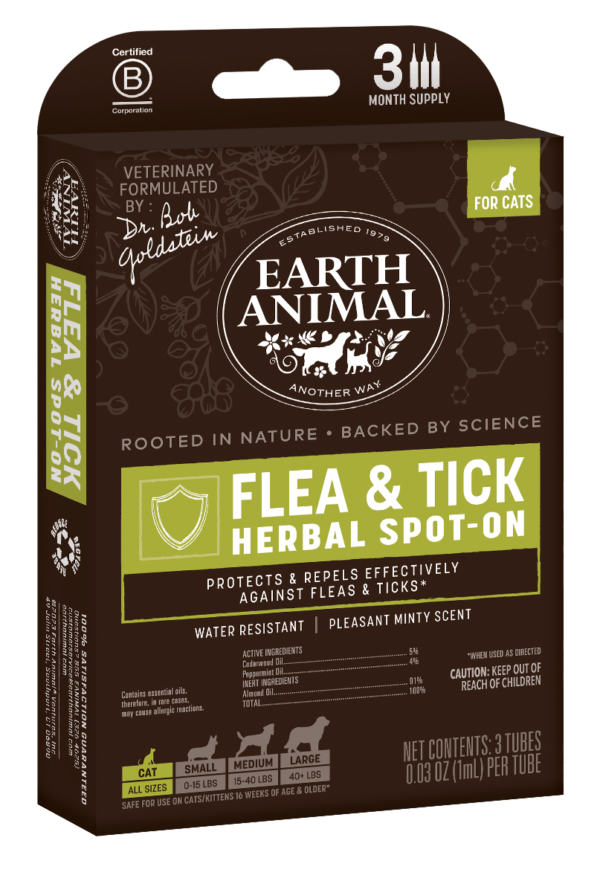 Earth Animal Flea & Tick Herbal Spot-on for Cats