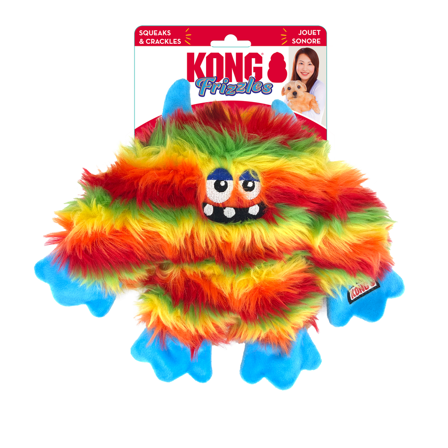 KONG Frizzles Zazzle Medium Plush Dog Toy