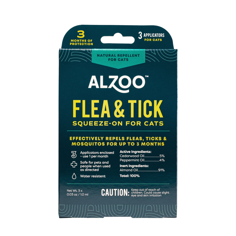 Alzoo Plant-Based Flea & Tick Squeeze on for Cats