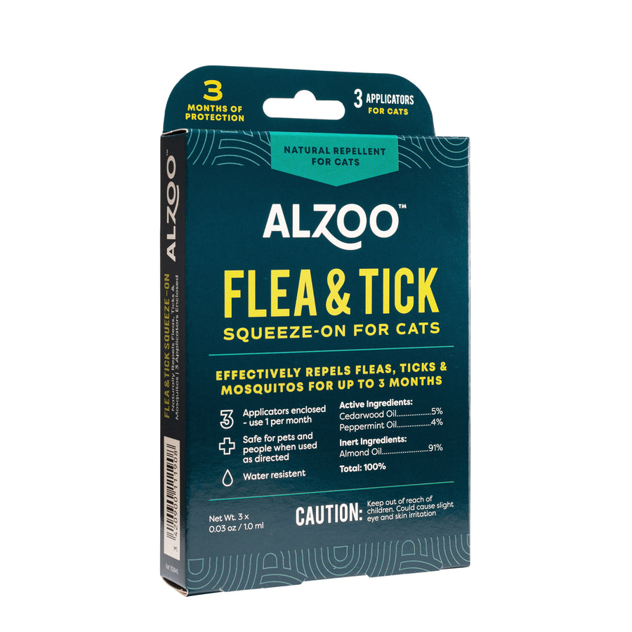 Alzoo Plant-Based Flea & Tick Squeeze on for Cats