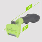 2.3 x 6.2 inches size of FURminator Deshedding Long Hair Dog Tool Green