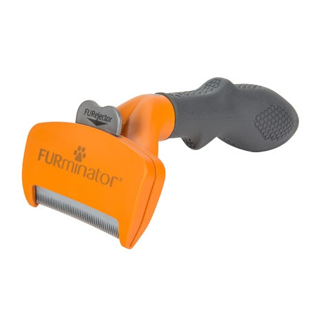 Side view of FURminator Deshedding Short Hair Dog Tool Yellow