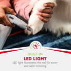 FURminator Nail Grinder For Dogs has an LED Light Built In for easier and safer trimming