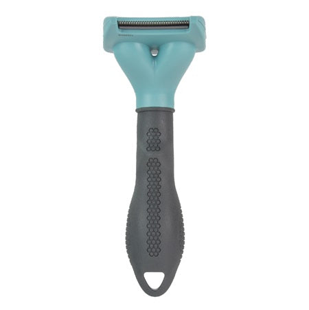 Front View of FURminator Undercoat Deshedding Short Hair Cat Tool Teal