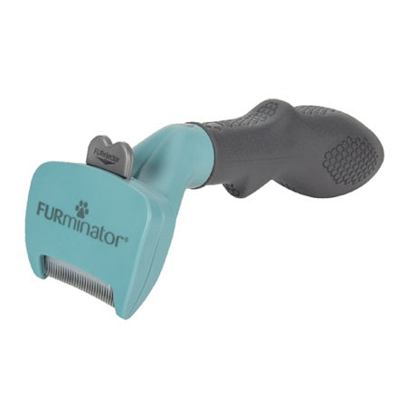 Side View of FURminator Undercoat Deshedding Short Hair Cat Tool Teal