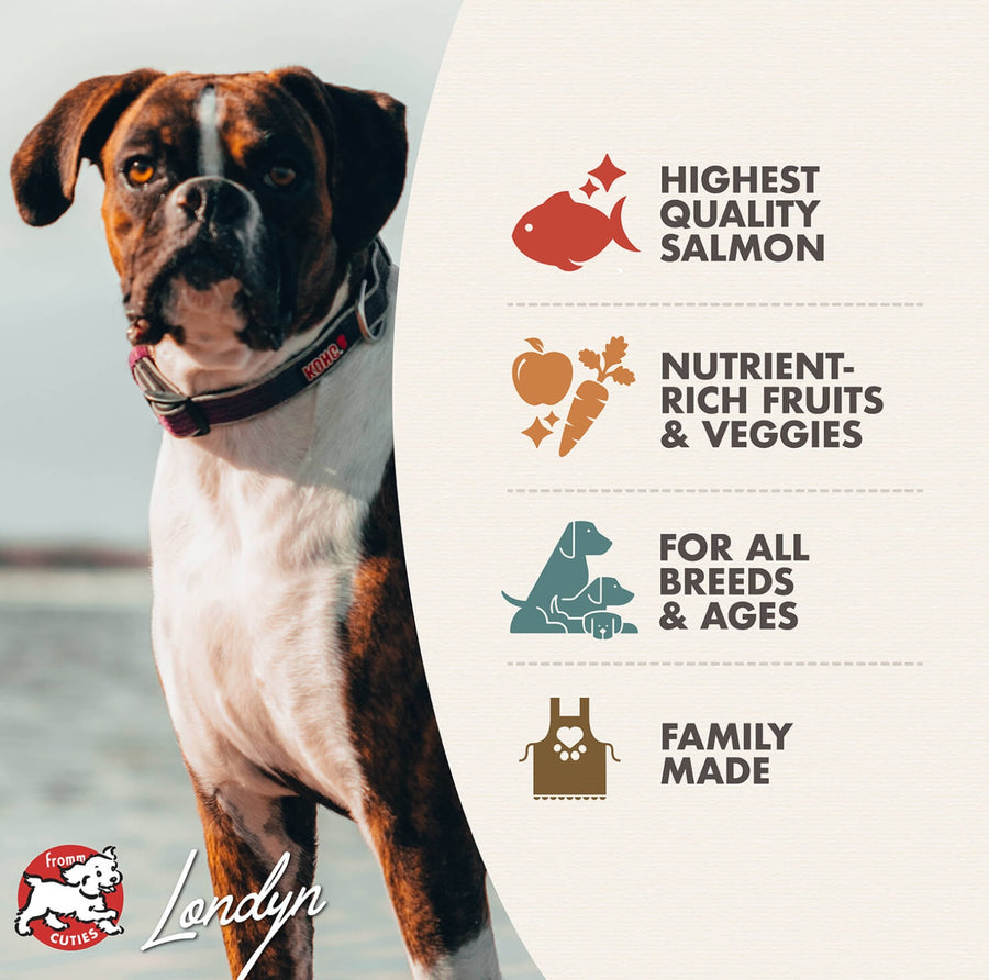* Highest Quality Salmon
* Nutrient-Rich Fruits & Veggies
* For All Breeds & Ages
* Family Made