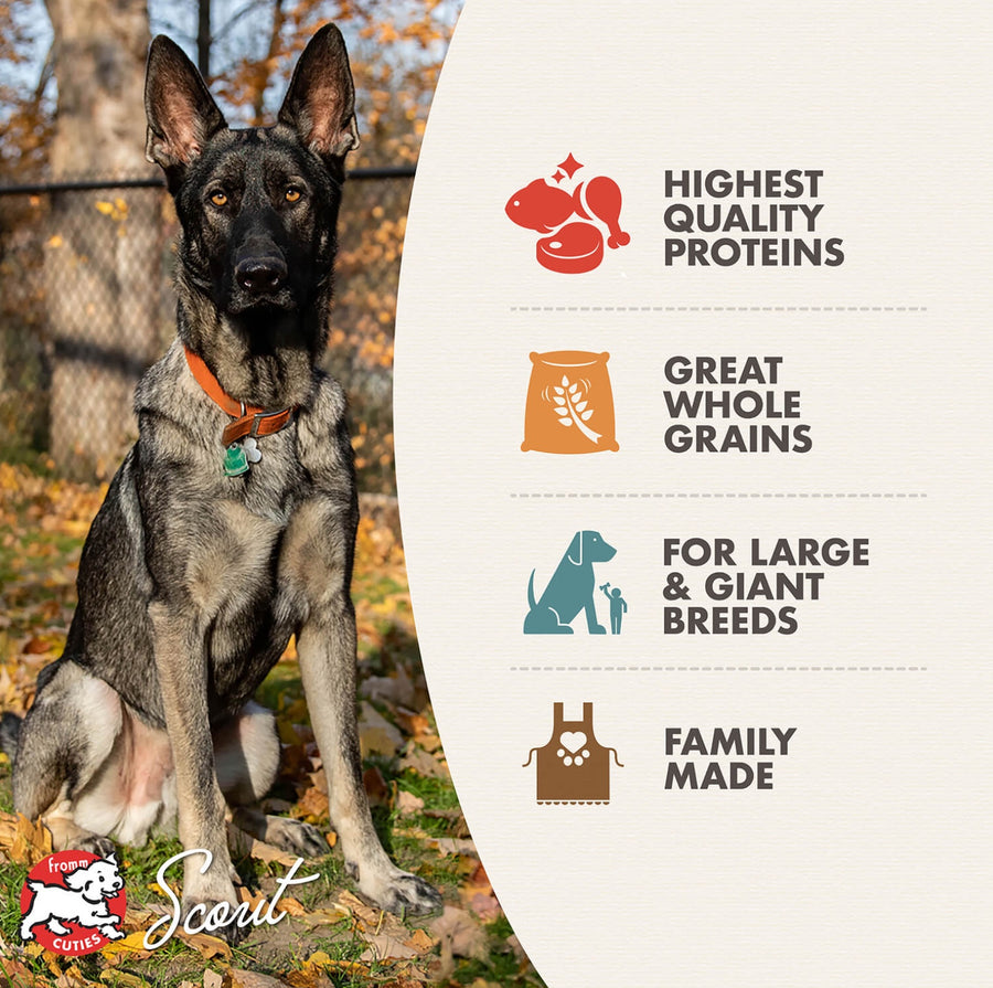 * Highest Quality Proteins
* Great Whole Grains
* For Large & Giant Breeds
* Family Made