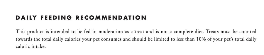 Fromm feeding guide for Crunchy O's Banana Kablammas Flavor Dog Treats.