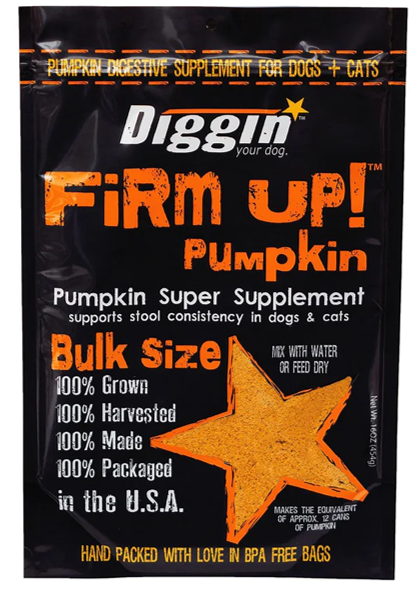 Diggin' Your Dog Firm Up! Pumpkin Super Dog & Cat Supplement