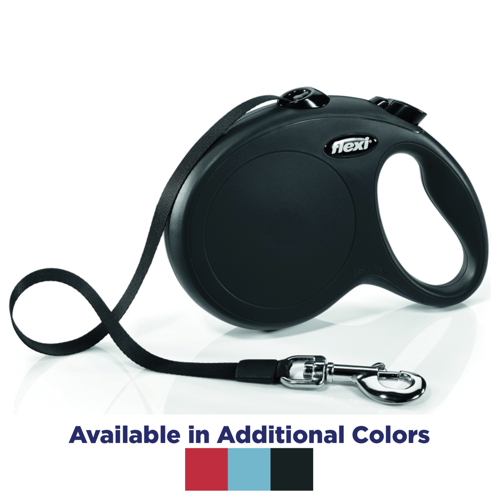 Flexi New Classic LG 16 ft Tape Retractable Leash in Black and 3 other colors