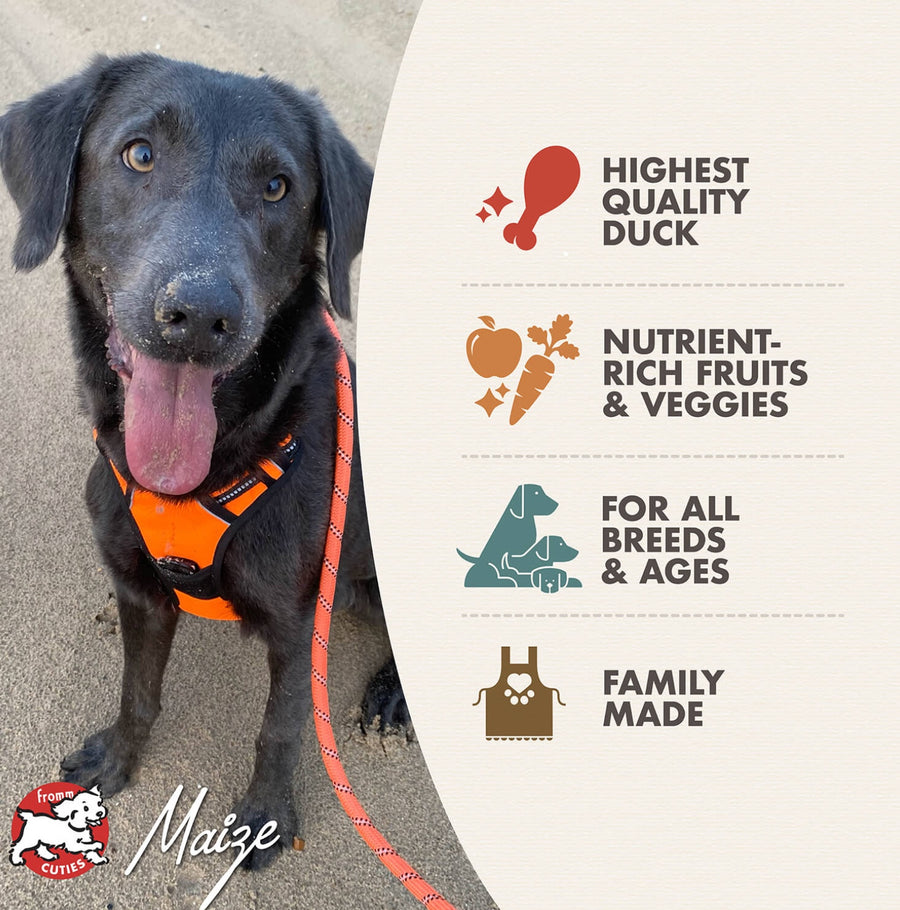 * Highest Quality Duck
* Nutrient-Rich Fruits & Veggies
* For All Breeds & Ages
* Family Made