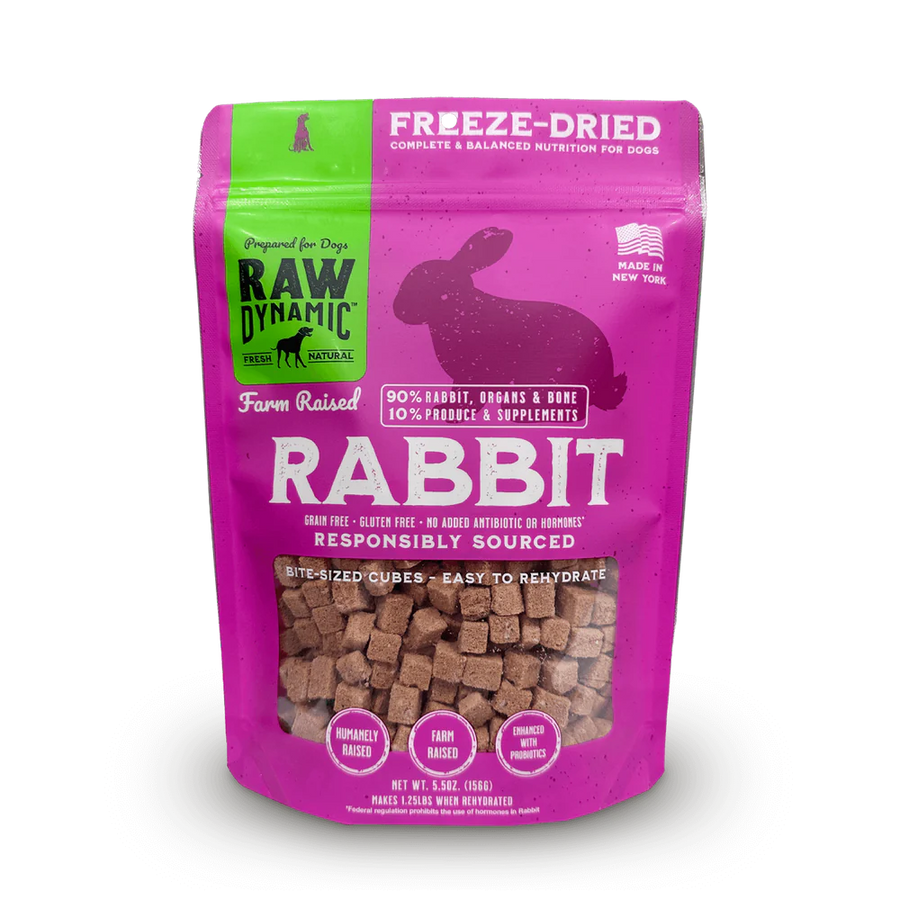 Raw Dynamic Freeze Dried Rabbit Dog Food