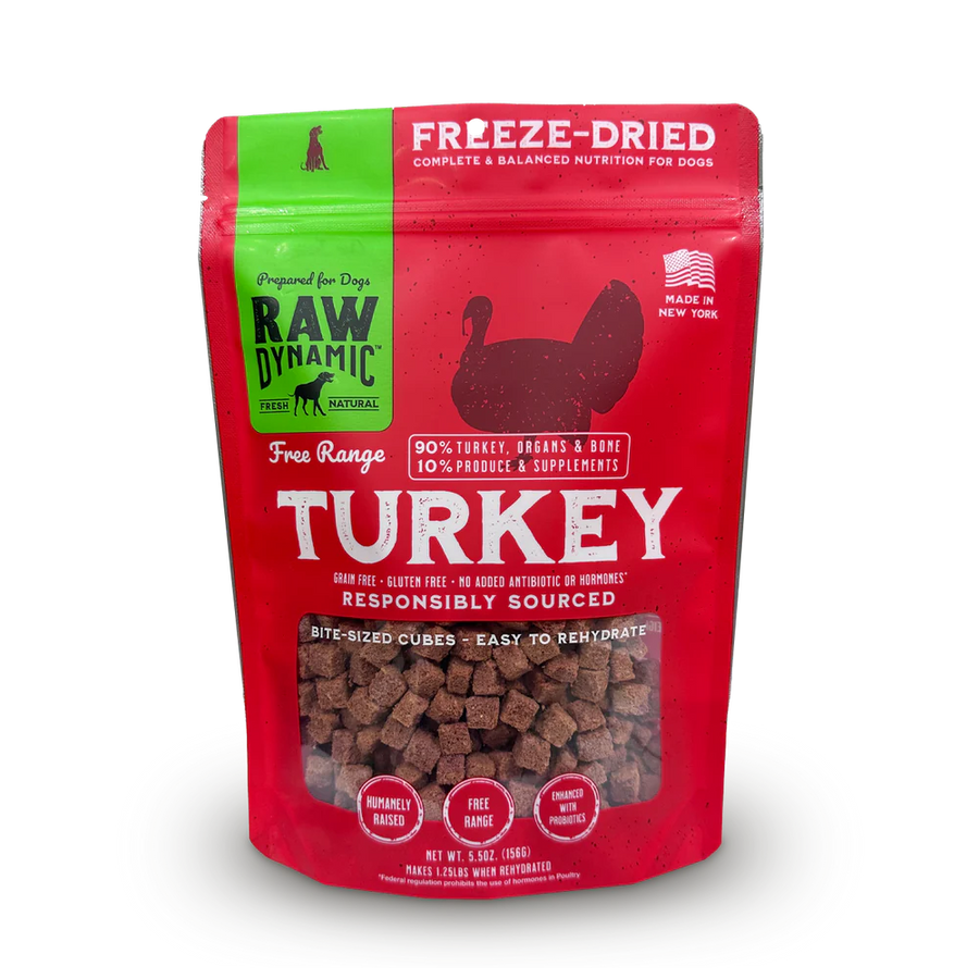 Raw Dynamic Freeze Dried Turkey Dog Food