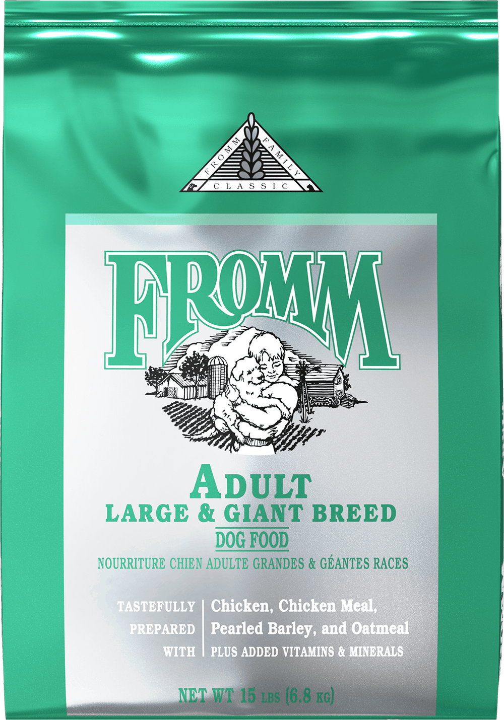 Fromm Classic Adult Large & Giant Breed Dry Dog Food front of bag.