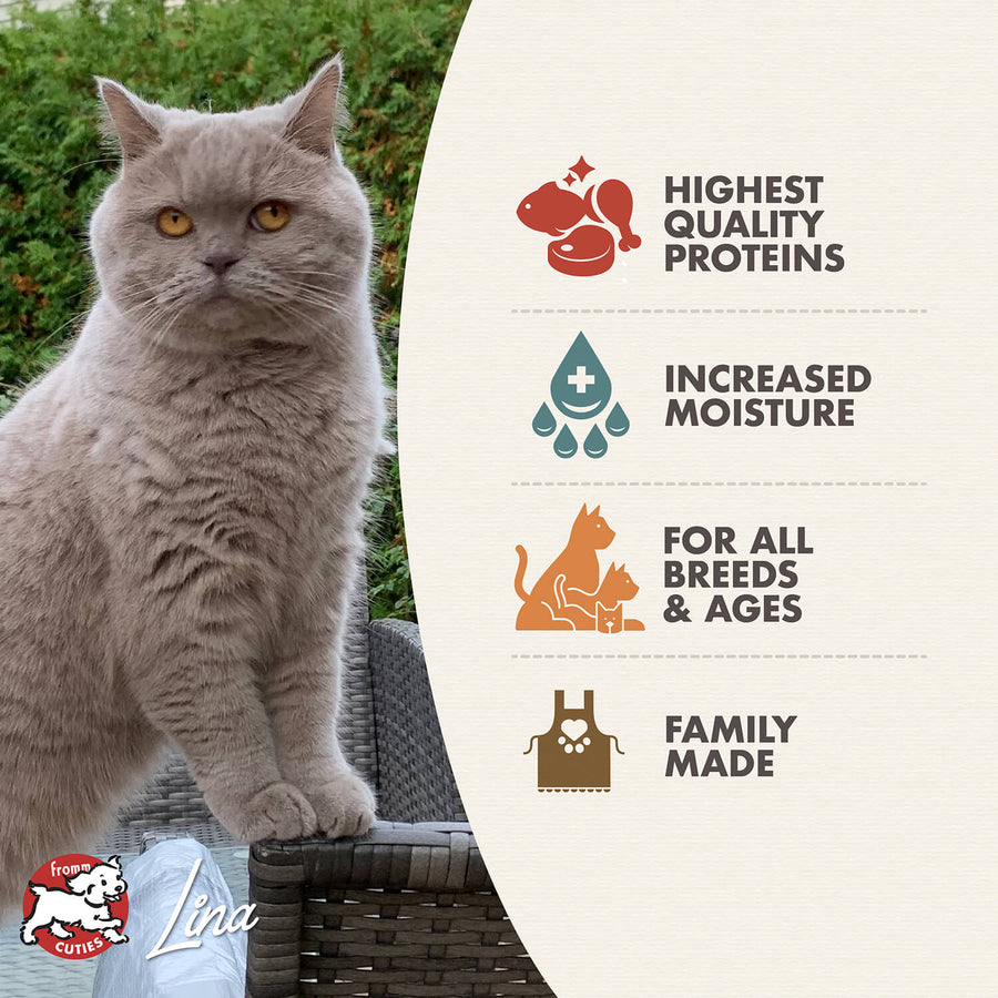 Fromm Four-Star Nutritionals offers highest quality proteins, it increased moisture, family made for all breeds & ages