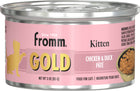 Front can of Fromm Gold Chicken & Duck Recipe Pate Canned Kitten Food 3oz