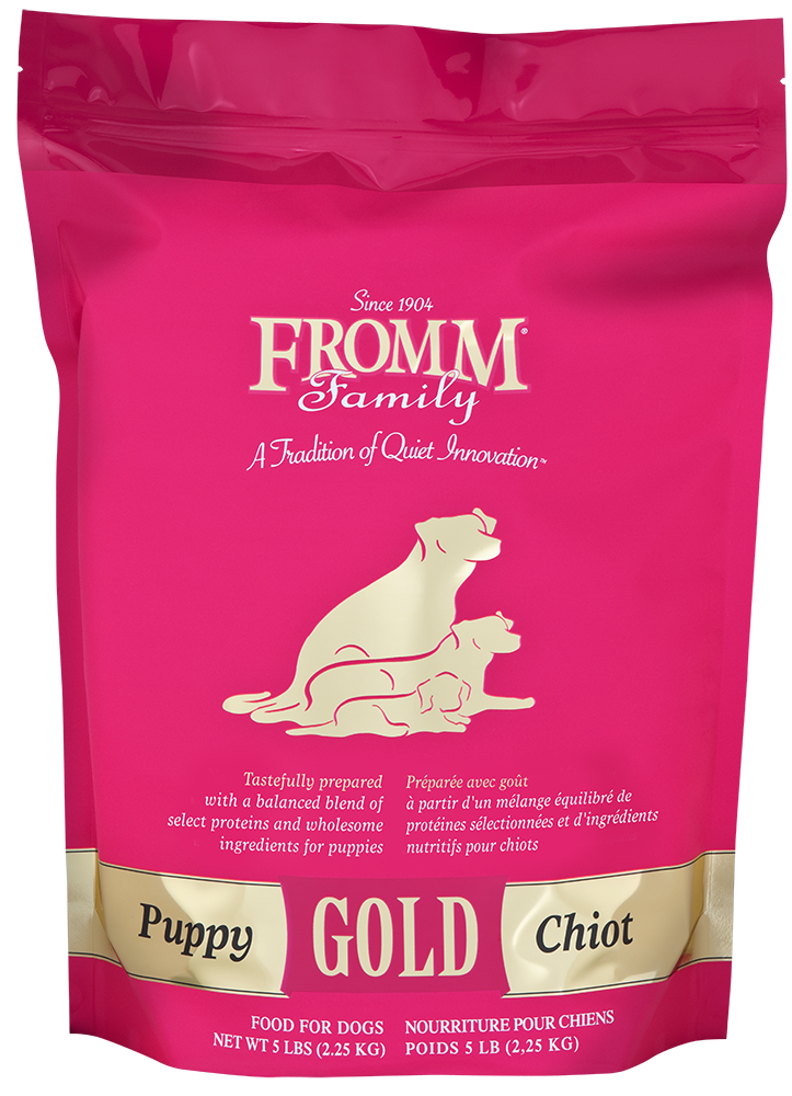 Fromm Puppy Gold Food for Dogs front of bag.