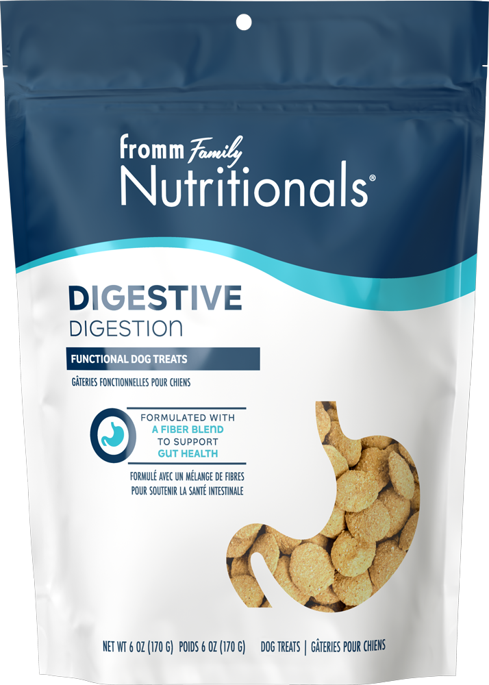 Fromm Nutritionals Digestive Functional Dog Treats 6 oz Front of Bag
