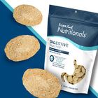 Fromm Nutritionals Digestive Functional Dog Treats Front of Bag and sample