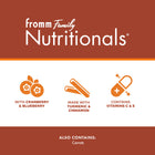 Fromm Nutritionals Dog Treats top ingredients contains carrots