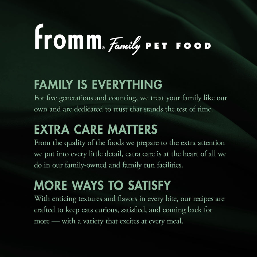 Fromm PurrSnickitty Duck Liver Pate Canned Cat Food and Duck Stew Brand Promise