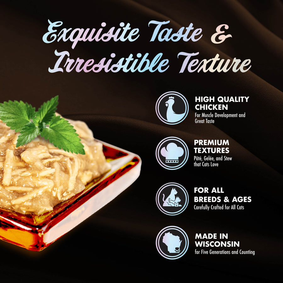 Fromm PurrSnickitty Shredded Chicken Entree Canned Cat Food taste and texture highlight