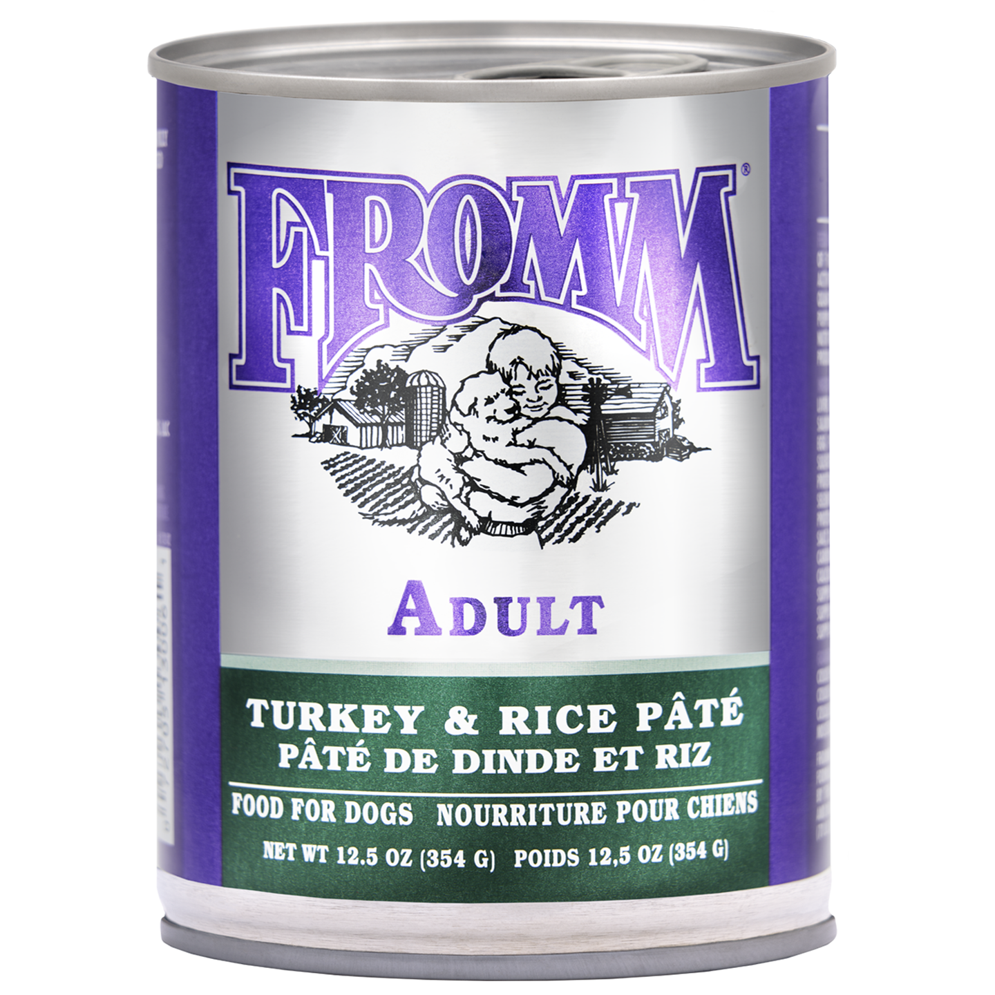Fromm Family Classic Turkey & Rice Pate Canned Dog 12.5 oz front of can