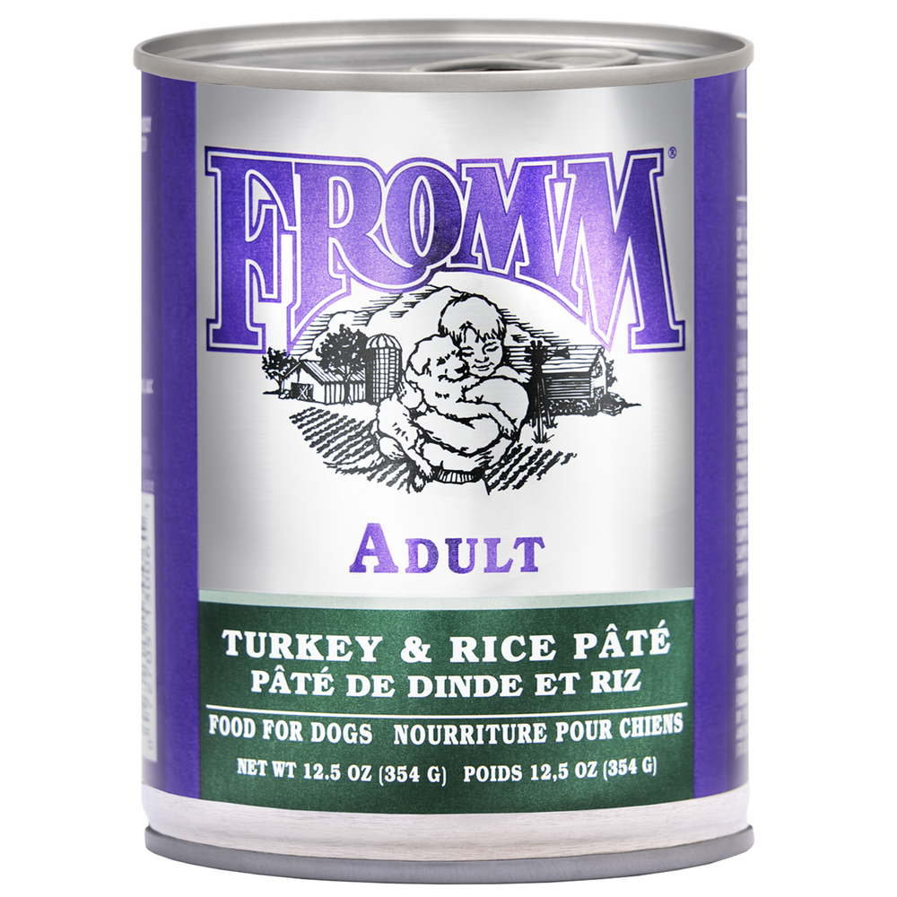 Fromm Family Classic Turkey & Rice Pate Canned Dog 12.5 oz front of can