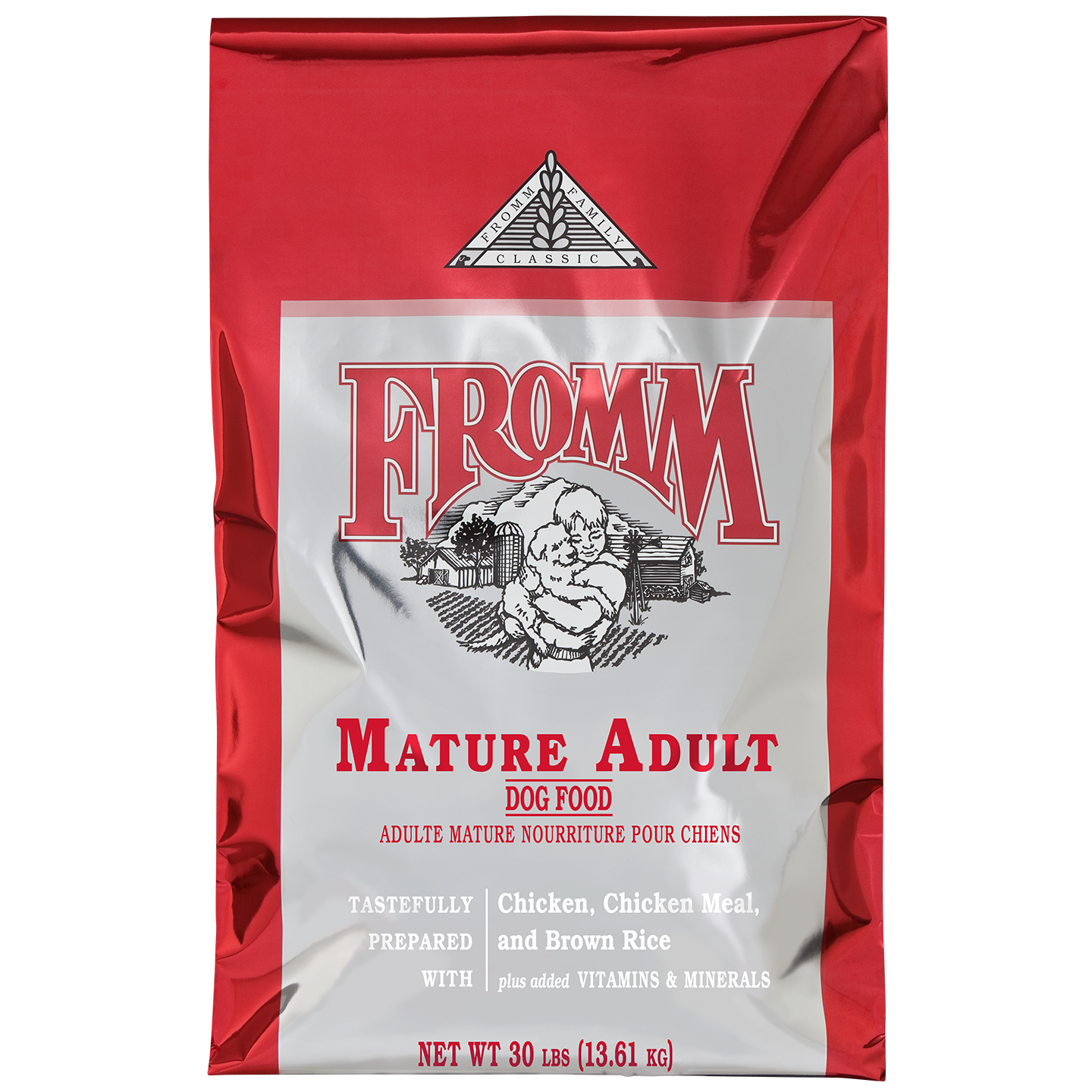 Fromm Family Classic Mature Adult Dog Food 30lbs front of bag