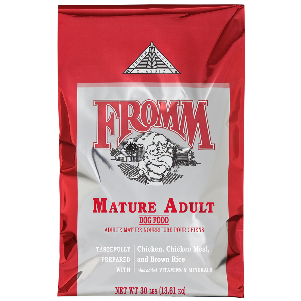 Fromm Family Classic Mature Adult Dog Food 30lbs front of bag