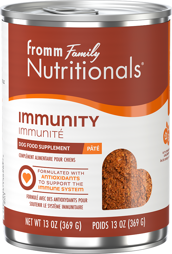 Fromm Nutritionals Immunity Supplement Pate Canned Dog Food 13oz Can Front